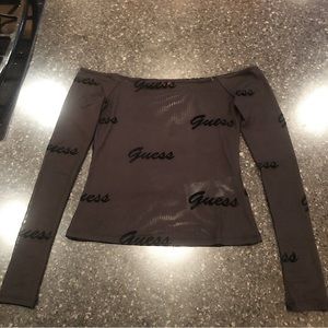 NWOT GUESS MESH TOP SIZE SMALL SHEER SEXY TOP